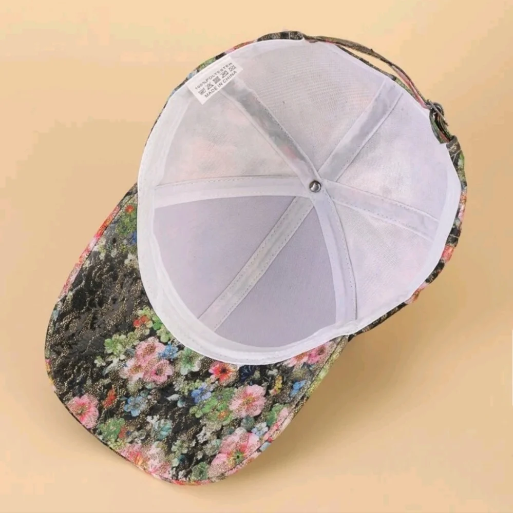 Floral print baseball cap - Picture 3 of 6
